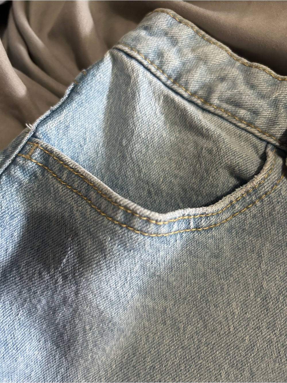 Light Wash Denim Skort - Pale Blue - Picture 7 of 10